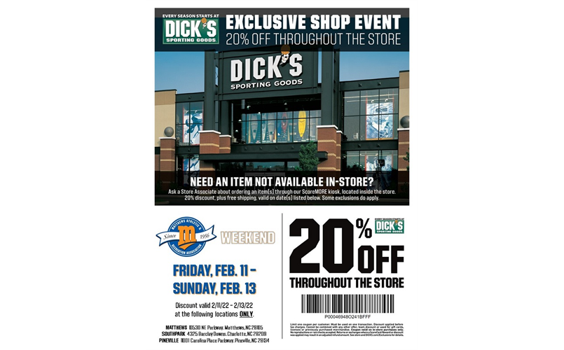 DICK's Shop Weekend - February 11-13