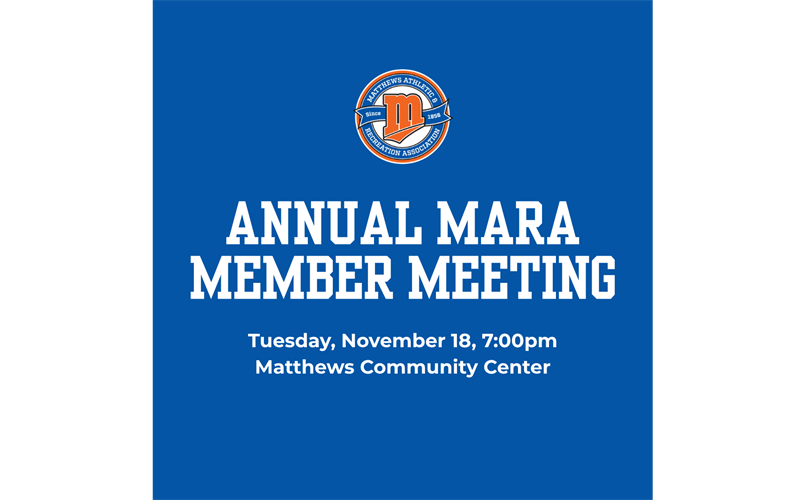 Annual MARA Member Meeting - Tues., Nov. 18 at 7pm
