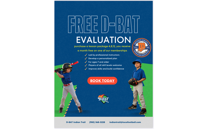 Free Evaluations at D-BAT Indian Trail