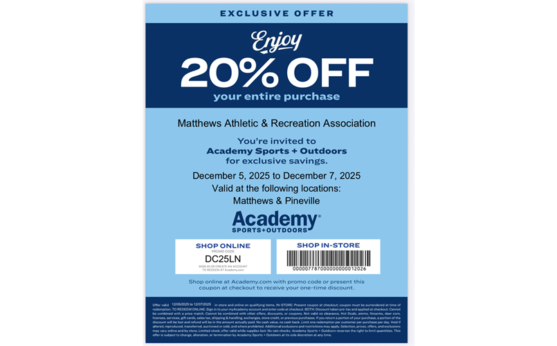 Academy Shop Weekend Extended (10/18 - 10/20)