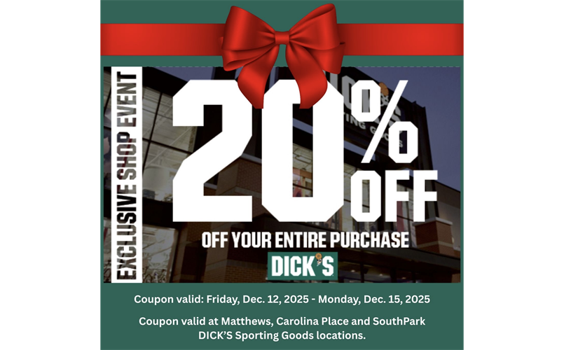 DICK'S Exclusive Shop Event - Friday, Dec. 12 - Monday, Dec.15