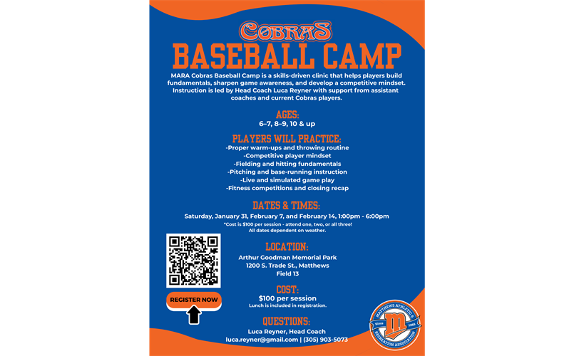 MARA Cobras Baseball Camp