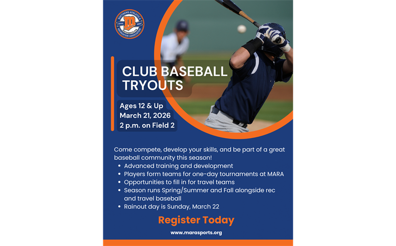 Club Baseball Tryouts - Ages 12 and Up